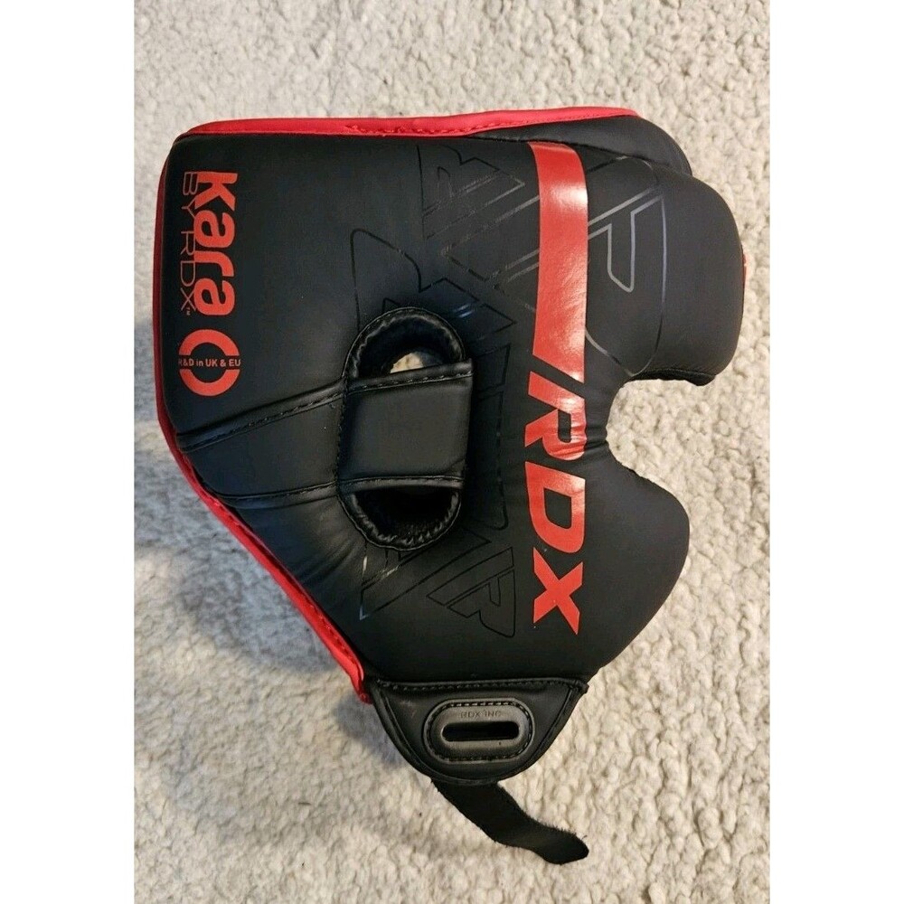 RDX Kara Size Small Red Black Boxing Headgear MMA Sparring Training